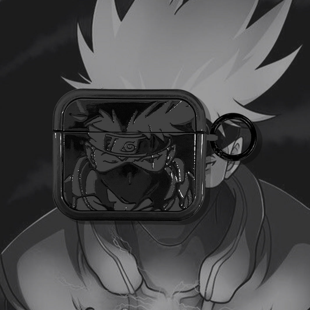 KAKASHI BLACK ENGRAVED AIRPODS CASE