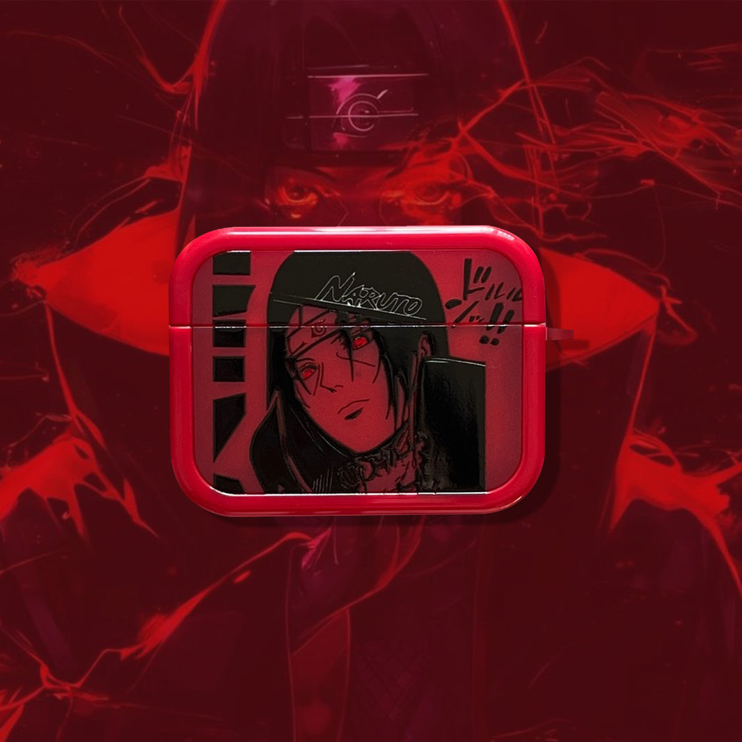 ITACHI UCHIHA AIRPODS CASE RED AKATSUKI EDITION