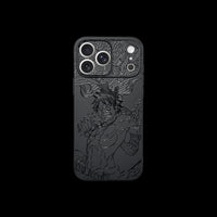 LUFFY BLACK ENGRAVED IPHONE CASE