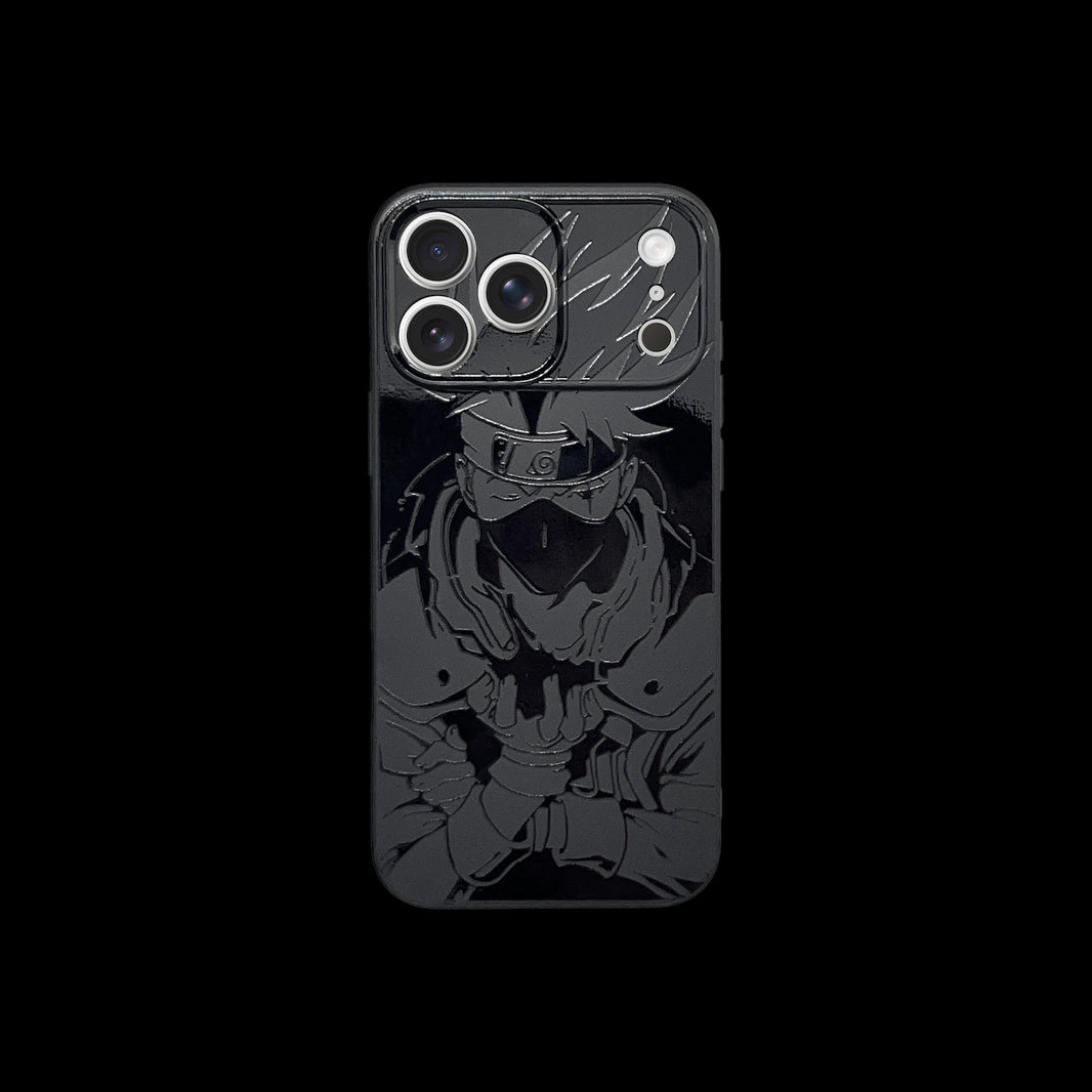 KAKASHI CHIDORI BLACK ENGRAVED IPHONE CASE