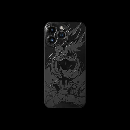 KAKASHI CHIDORI BLACK ENGRAVED IPHONE CASE