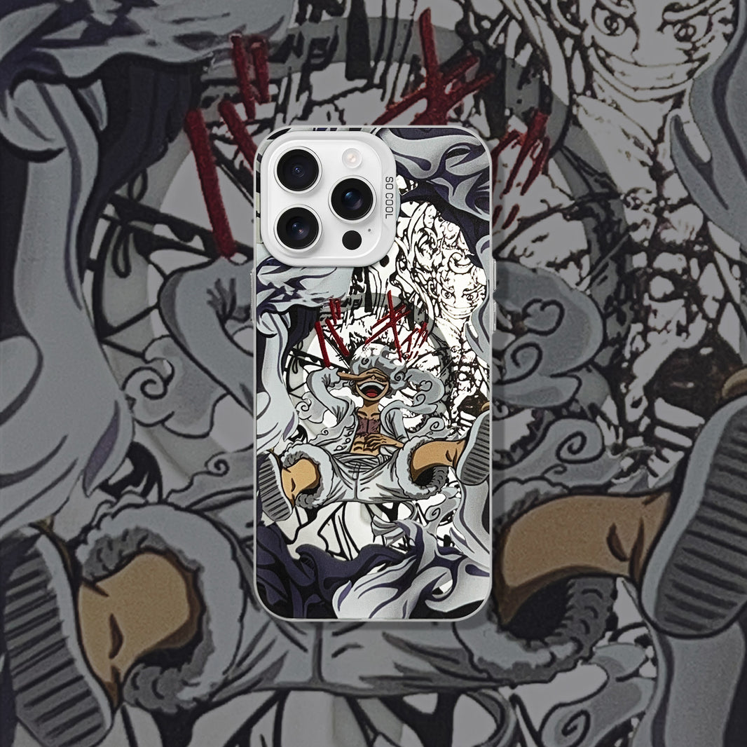 MONKEY D. LUFFY GEAR 5 WITH MANGA BACKGROUND MOBILE CASES